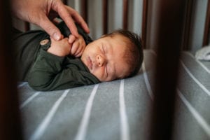 baby sleeping for boston lifestyle newborn photographer