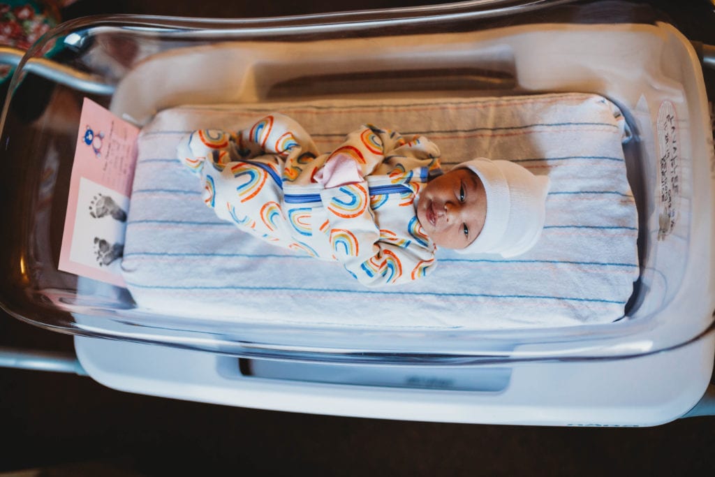 Newborn baby in massachusetts hospital